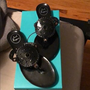 Jack Rogers black jelly sandals